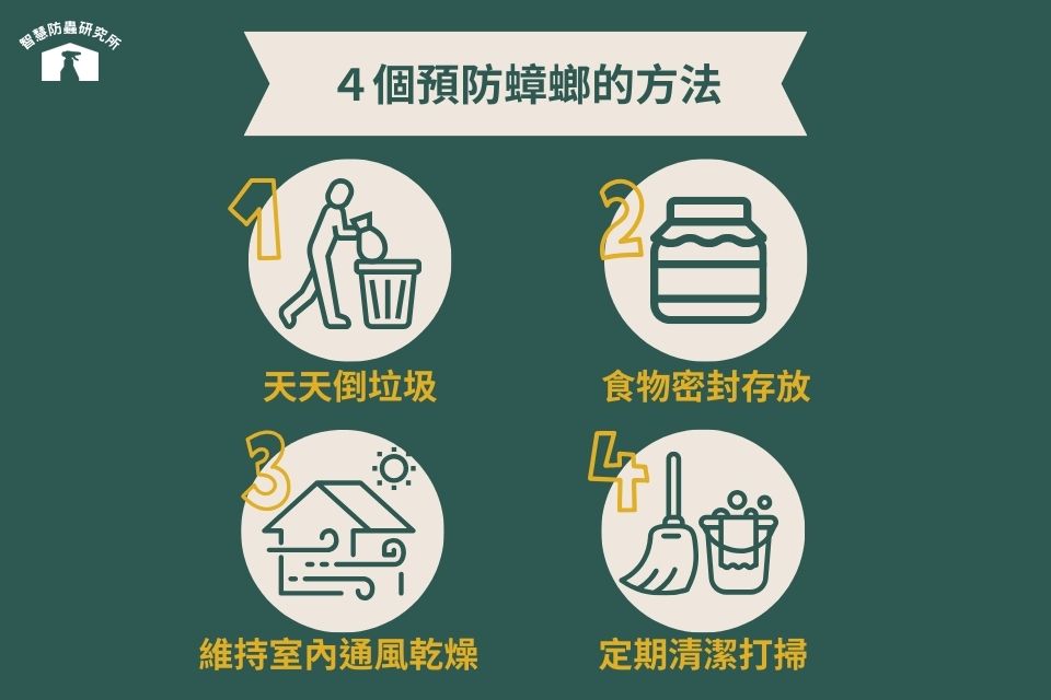 4個預防蟑螂的方法