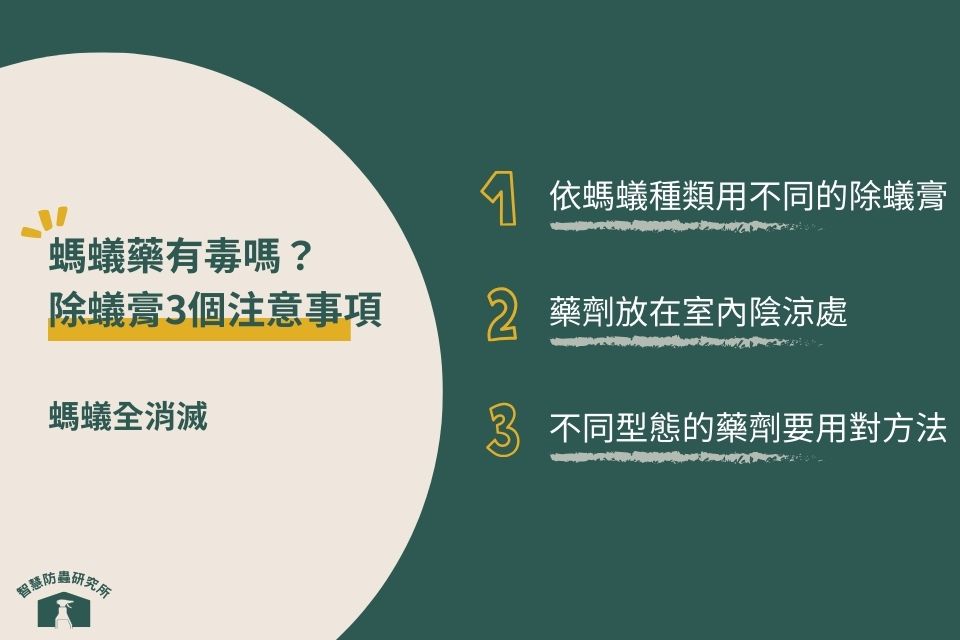 使用除蟻膏的3個注意事項